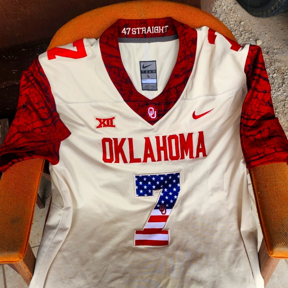 Nike Oklahoma University OU Rattler jersey 47 straight size Large limited
